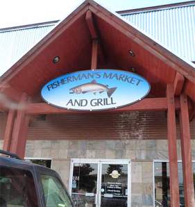 Front of Fisherman's Market and Grill in Coure d'Alene, ID